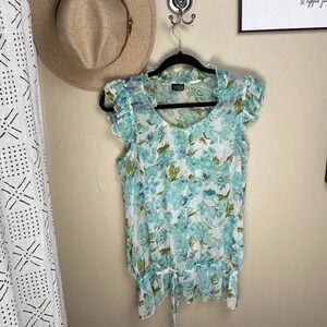 THX COLLECTION FLIRTY FLORAL SPRING ROMANTIC TOP